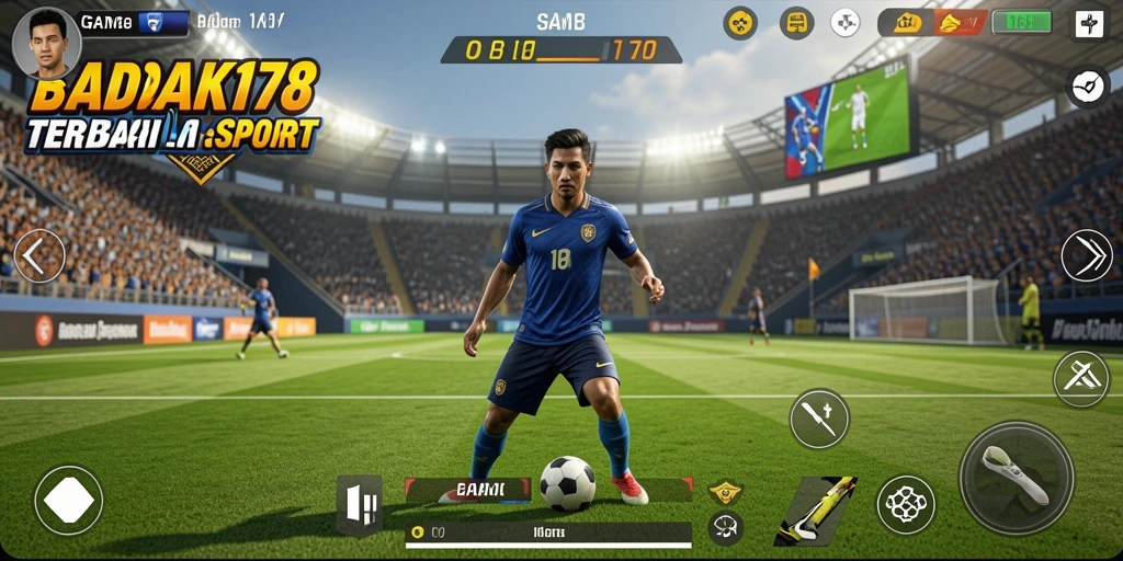 Tampilan gameplay olahraga yang menarik dan dinamis di BADAK178.