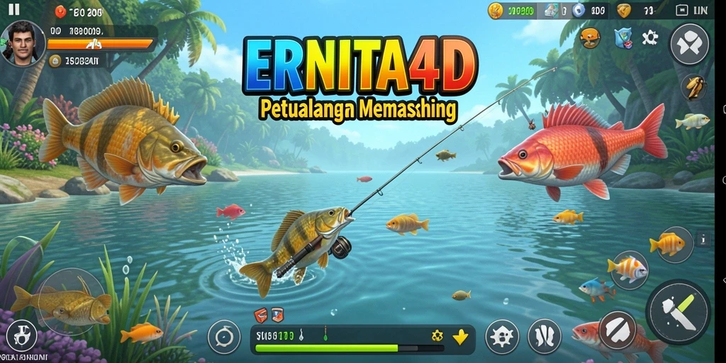Tampilan menarik dari gameplay memancing di ERNITA4D.