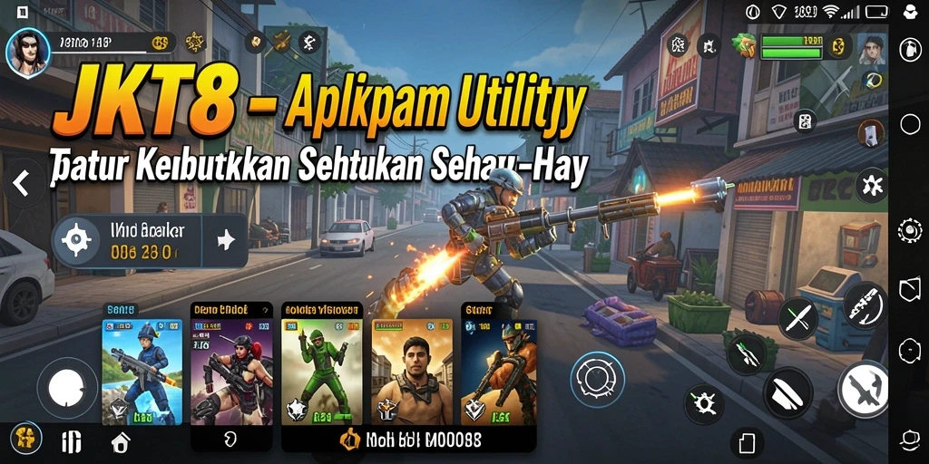 Tampilan antarmuka JKT8 yang sederhana dan fungsional.