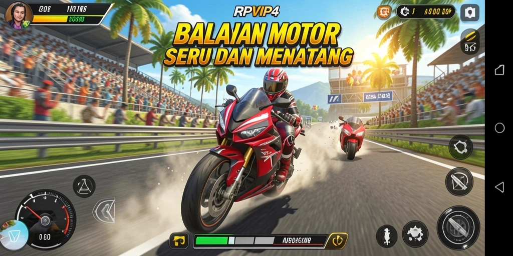 Tampilan balapan motor yang mendebarkan di RPVIP4.