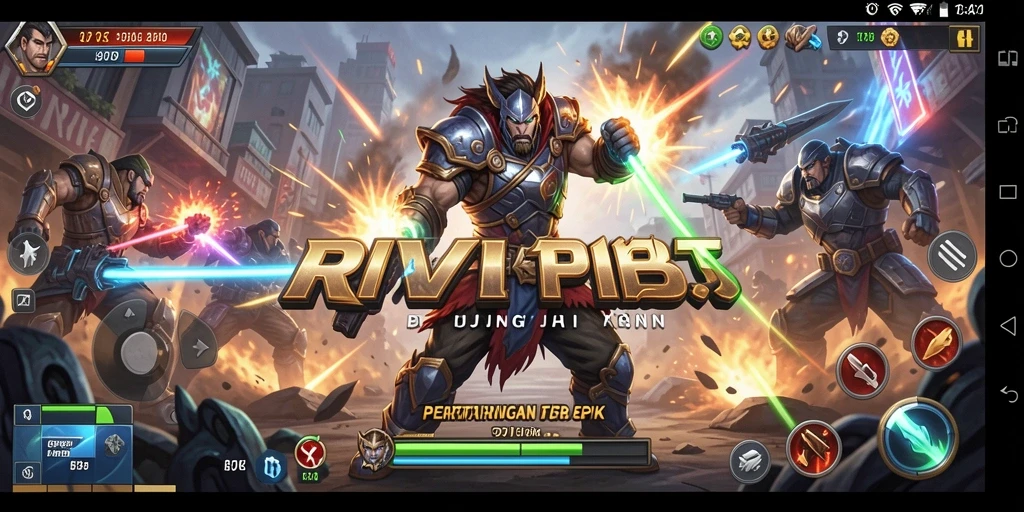 Screenshot menunjukkan pertarungan intens dalam RVIP3.