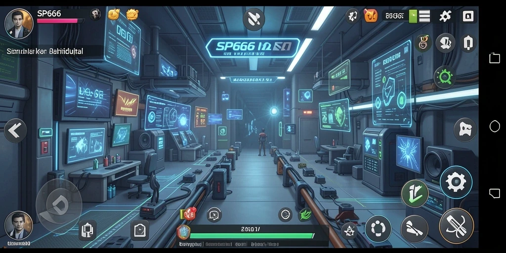 Tampilan menarik dari gameplay SP666 yang melibatkan simulasi kehidupan.