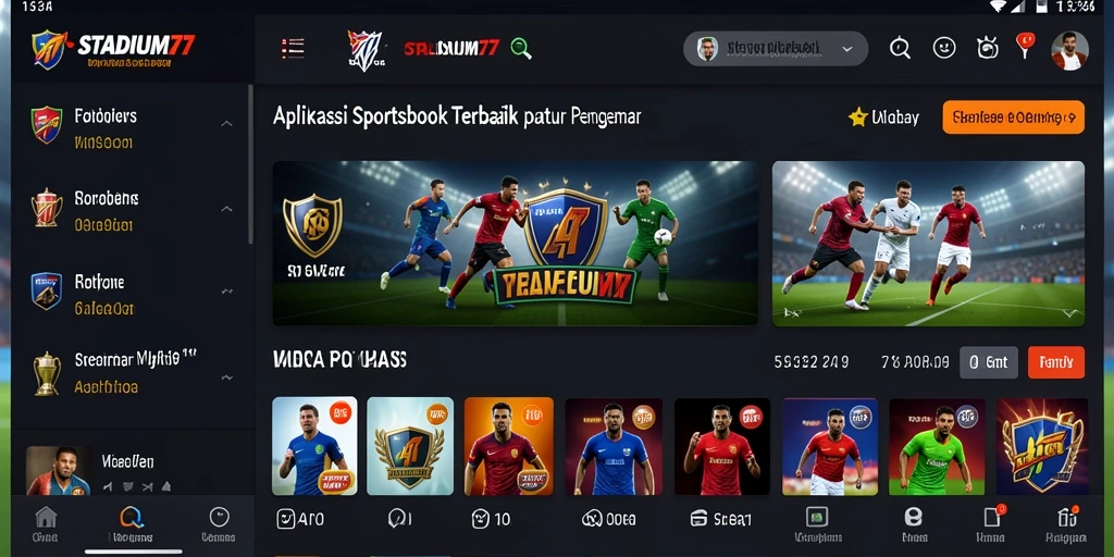 Tampilan permainan taruhan olahraga di STADIUM77 yang menarik.