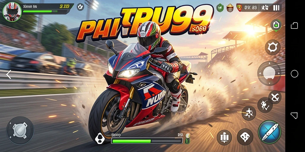 Screenshot menunjukkan balapan seru dengan grafis menakjubkan.