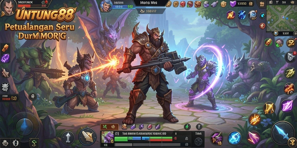Tampilan gameplay menakjubkan dalam UNTUNG88 di dunia MMORPG.